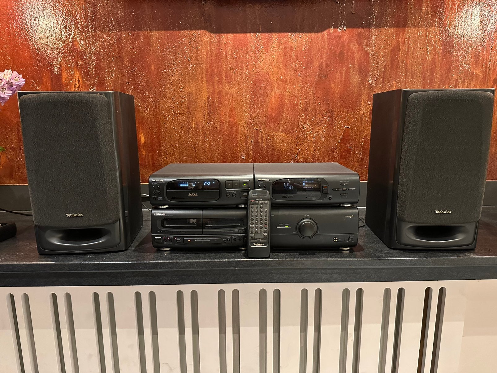 Technics miniset met CD speler en phono aansluiting, Audio, Tv en Foto, Cassettedeck, Zo goed als nieuw, Microset, Ophalen