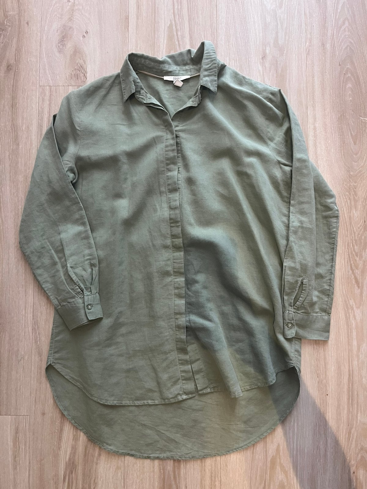 Kaki groen hemd/blouse, Ophalen, Zo goed als nieuw, Maat 38/40 (M), Groen
