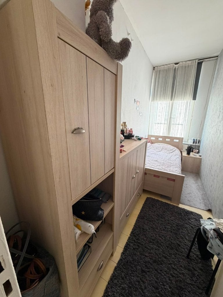 Slaapkamer kind, Huis en Inrichting, Slaapkamer | Complete slaapkamers, Ophalen, Zo goed als nieuw, Eenpersoons, Beige eiken hout