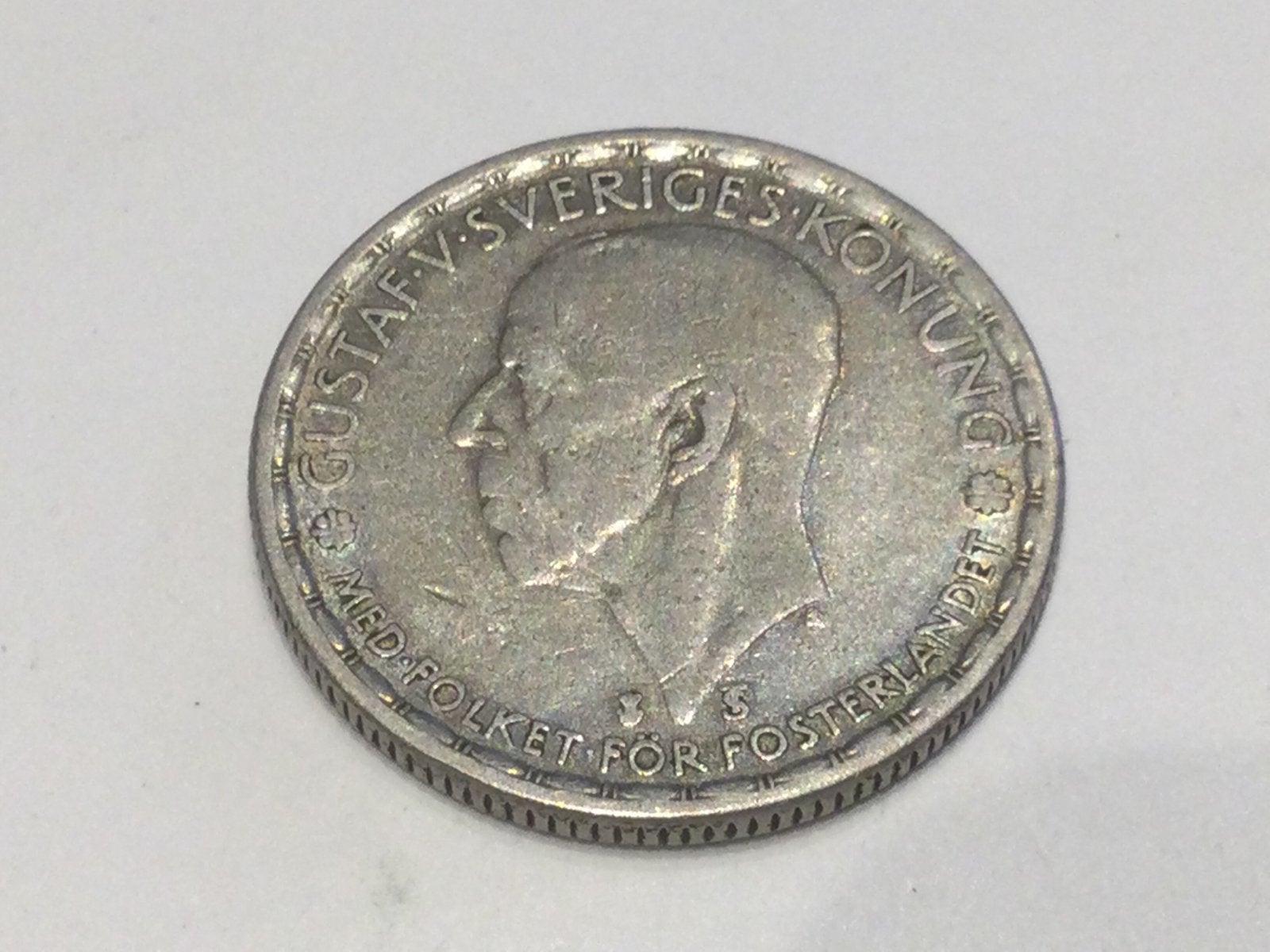 Zweden 1 kroon 1947 zilver, Ophalen of Verzenden