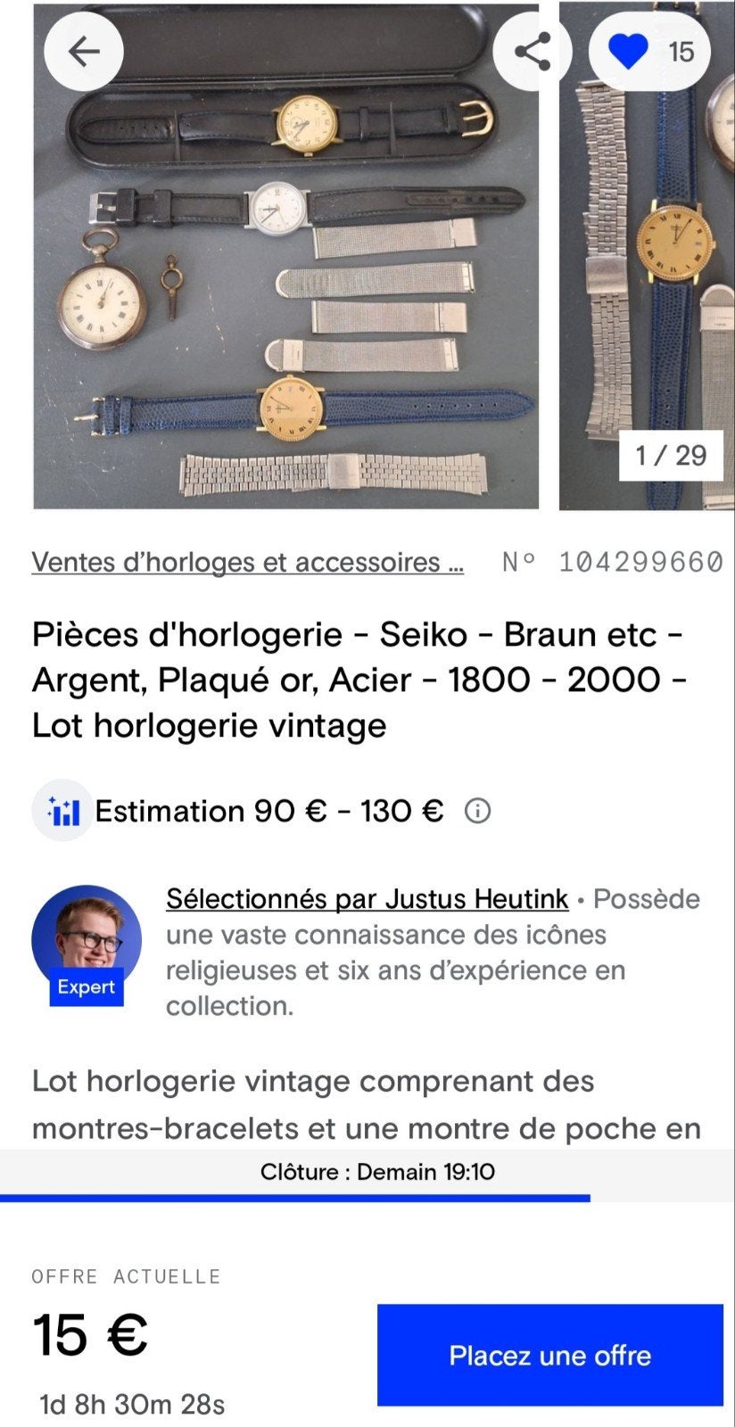 Vintage horlogeset - Seiko, Braun..., Ophalen of Verzenden, Seiko