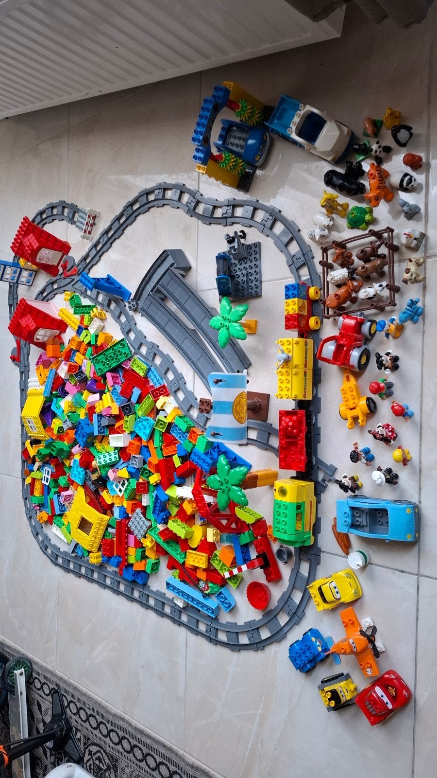 Lot Lego duplo en bonne état avec train electrique 100% Lego, Enlèvement ou Envoi, Duplo