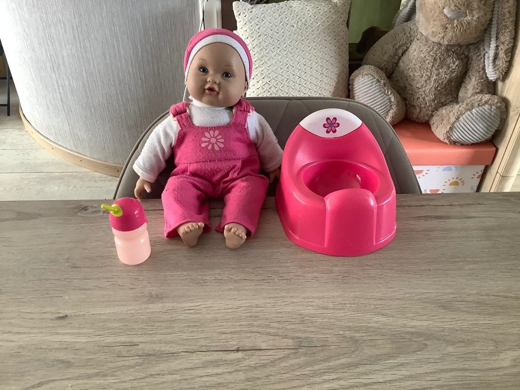 Baby speelpop met attributen, Kinderen en Baby's, Ophalen of Verzenden, Zo goed als nieuw, Babypop