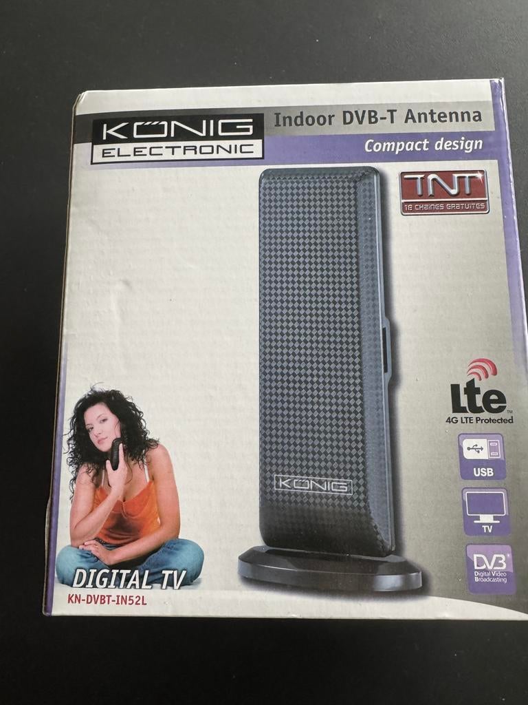 Konig Indoor DVB-T Antenna KN-DVBT-IN52L (nieuw), Enlèvement, Neuf, Antenne