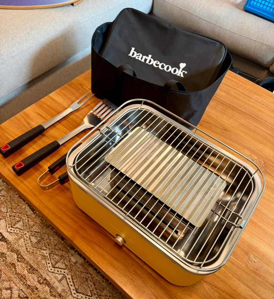 Portable Barbecook Carlo – Yellow – Zo goed als nieuw!, Enlèvement, Comme neuf, Barbecook