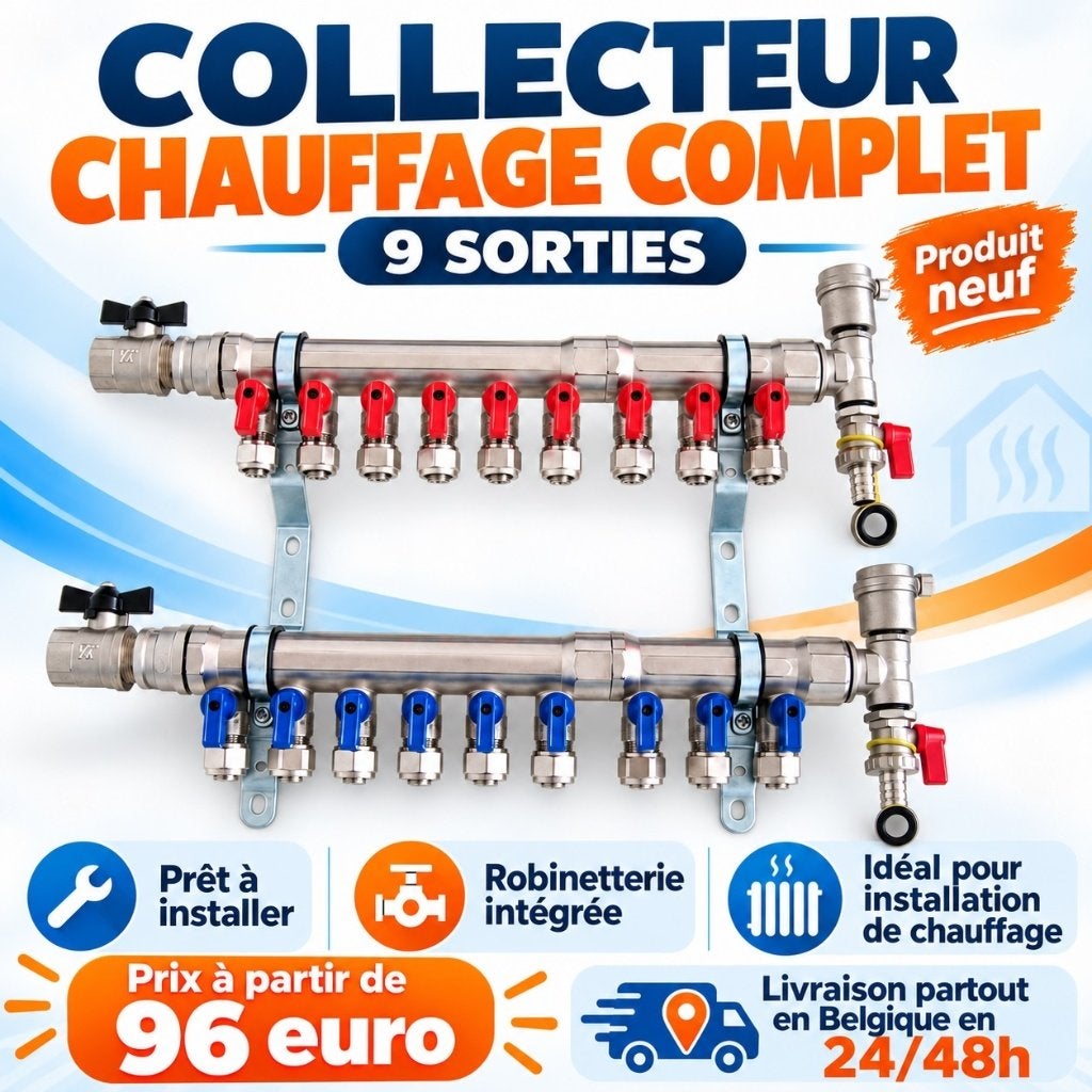 Kit Collecteur Complet  ( chauffage - radiateurs), Bricolage & Construction, Enlèvement ou Envoi, Belgique, Haut rendement (HR)
