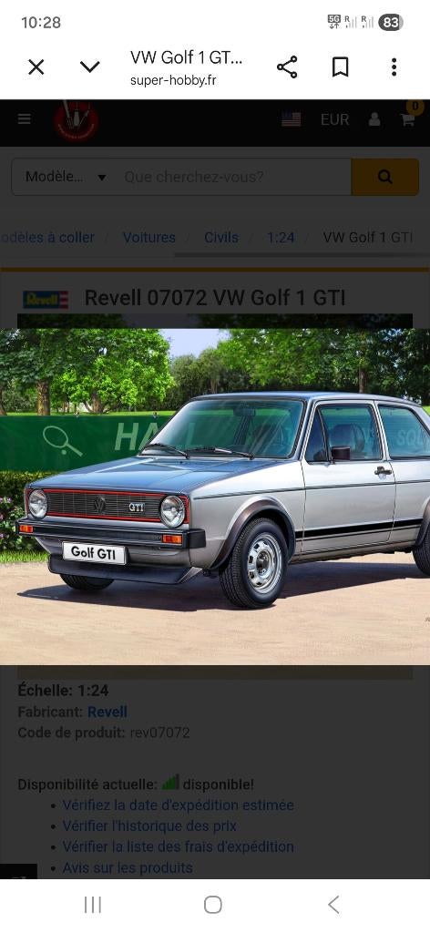 Golf 1, Autos, Autres couleurs, 81 kW, 4 cylindres, Traction avant