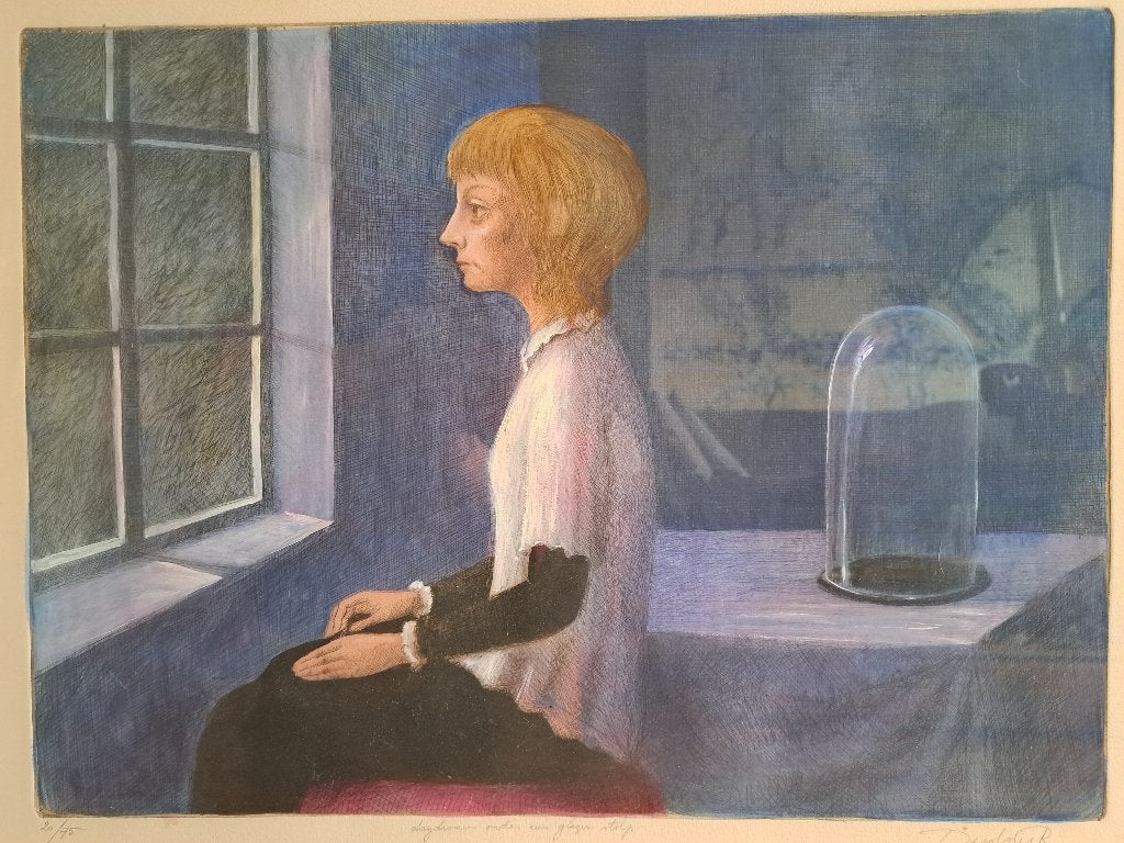 Ets, Antiek en Kunst, Ophalen, Ets, Genummerd