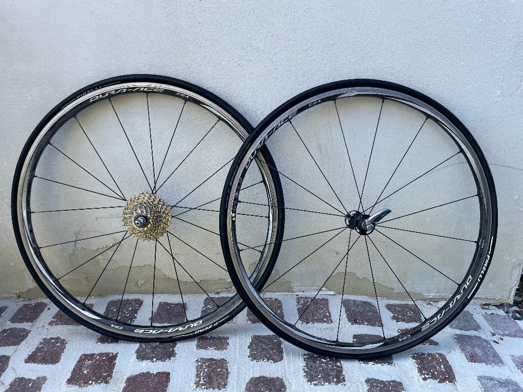 Roues Dura-Ace C24 carbone, Vélos & Vélomoteurs, Enlèvement, Utilisé, Carbone, Shimano