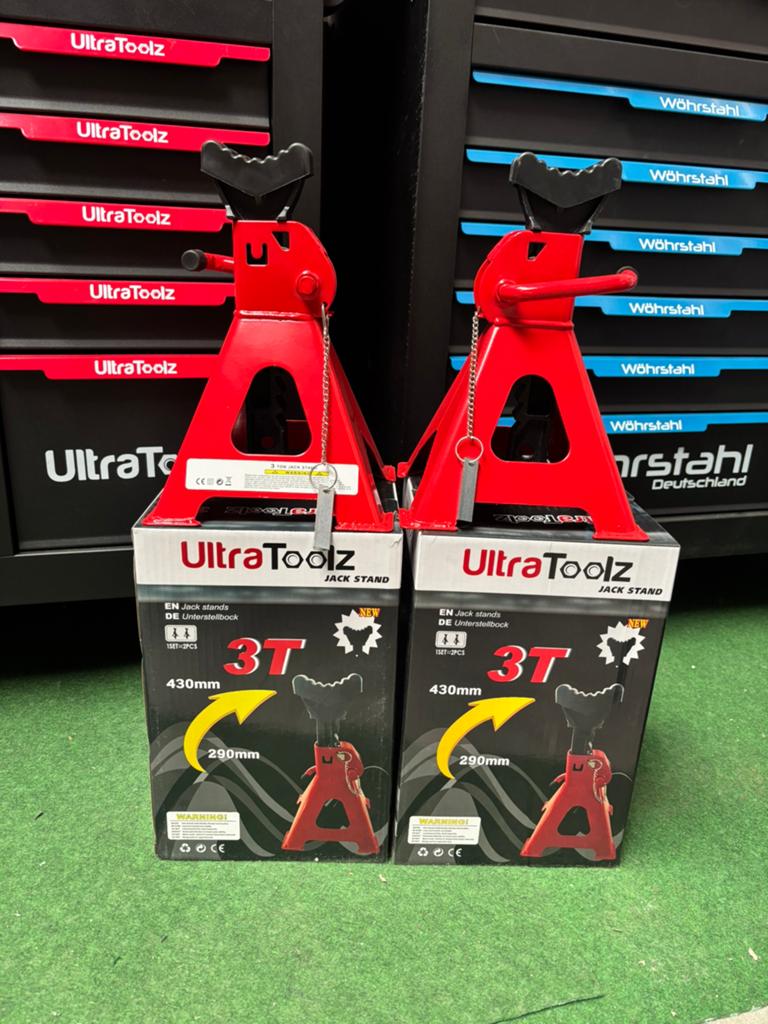 Nieuw UltraToolz Jack Stand 3T 3000kg assteunen steunbokken, Ophalen of Verzenden, Nieuw, Manueel, Garagekrik