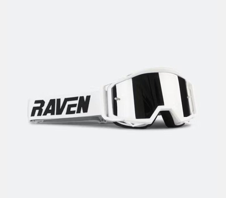 Raven Sniper Crew wit - zilver mirror, Motoren, Ophalen of Verzenden, Zo goed als nieuw