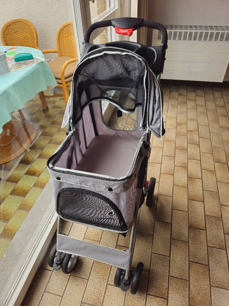 Hondenbuggy, opvouwbaar met 4 wielen, Autres marques, Enlèvement, Comme neuf, Poussette pour chien