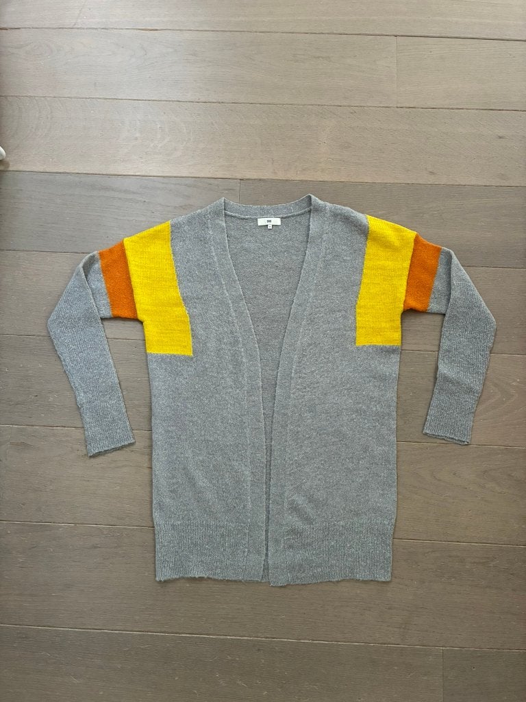 Lange grijze gebreide vest van CKS (Maat S), Kleding | Dames, Ophalen of Verzenden, Zo goed als nieuw, Maat 36 (S), CKS