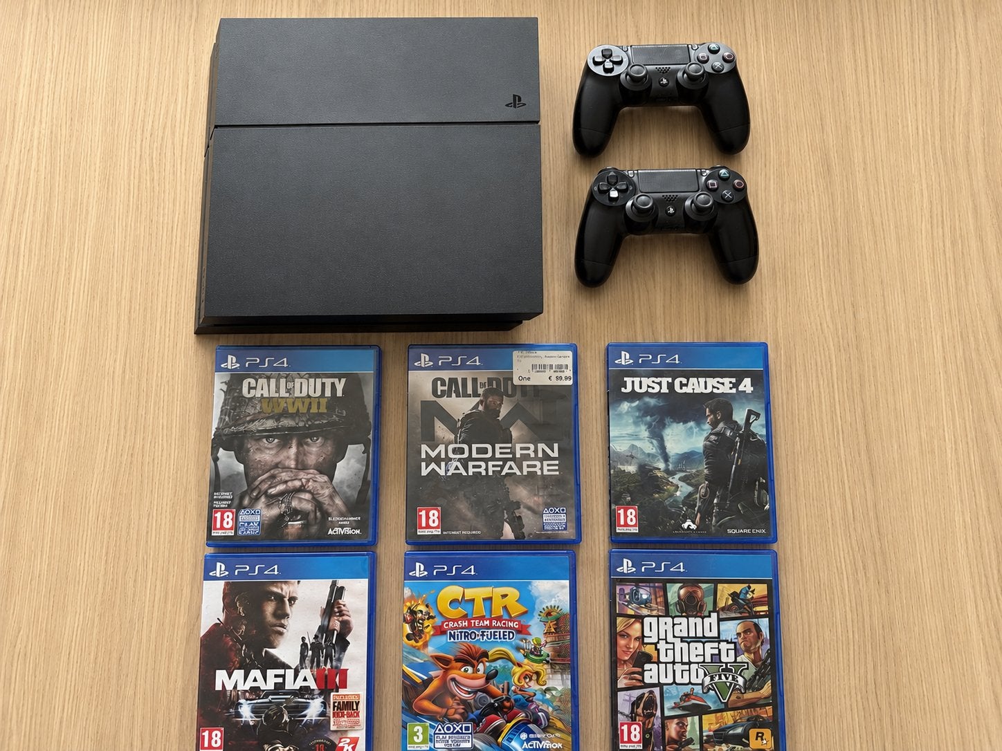 Playstation 4 met 2 controllers & 6 games, Games en Spelcomputers, Spelcomputers | Sony PlayStation 4, Ophalen, Met 2 controllers