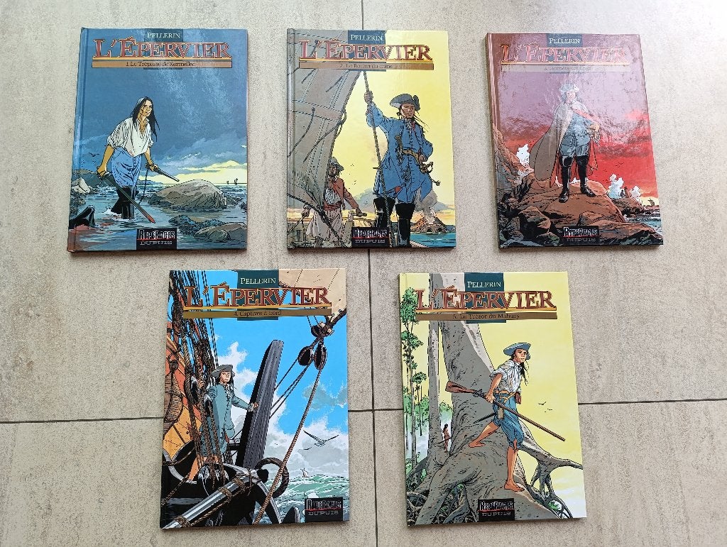 BD L'Epervier tomes 1 à 5 Pellerin Trépassé, Rocher, Tempête, Plusieurs BD, Enlèvement ou Envoi, Utilisé, Pellerin
