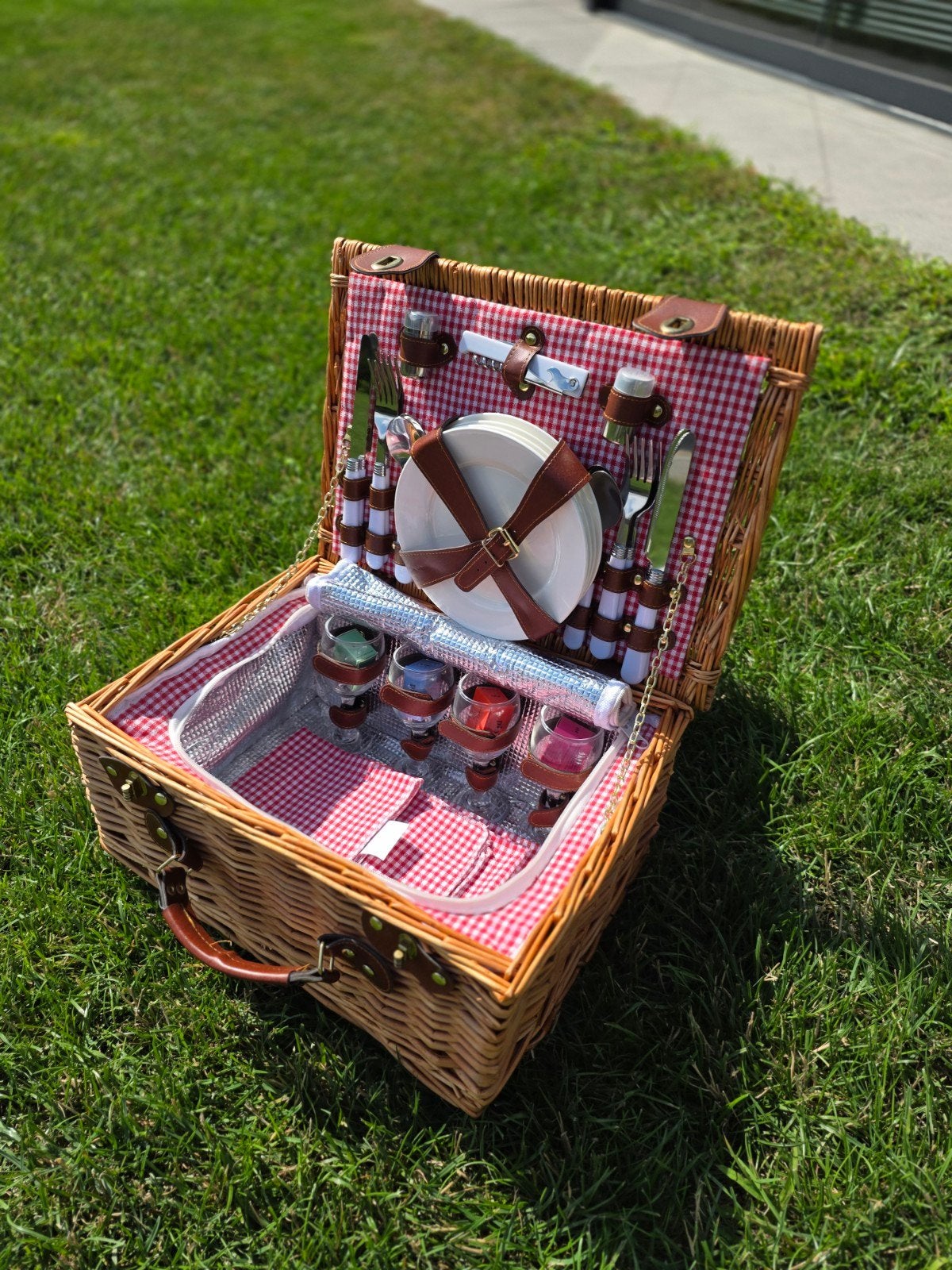 Luxe Picknickmand 4 Personen met koelvak | Nooit gebruikt, Ophalen