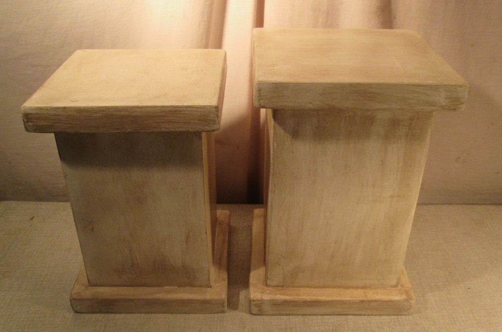 2 Mooie Houten Consoles / Zuilen - 19x18x29, Huis en Inrichting, Ophalen of Verzenden, Zo goed als nieuw