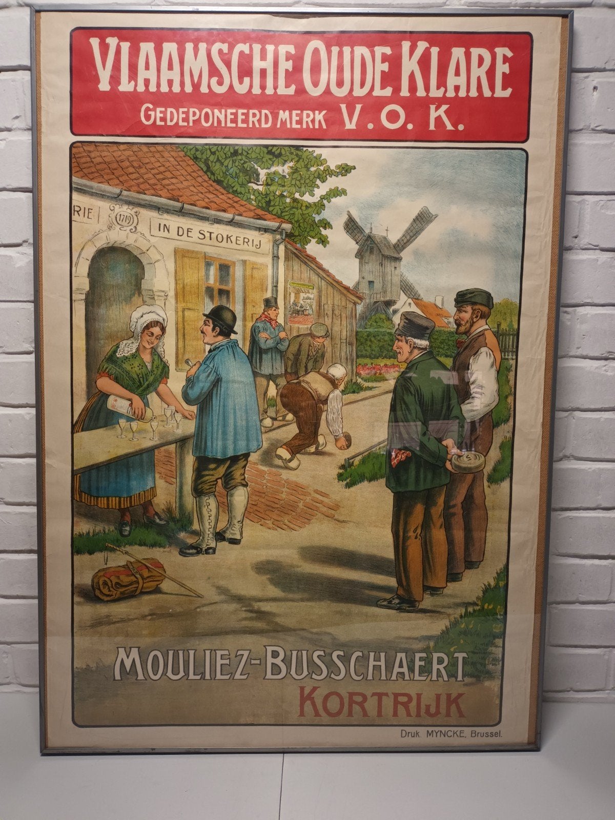 ´ Vlaamsche Oude Klare´ affiche in kader, Ophalen