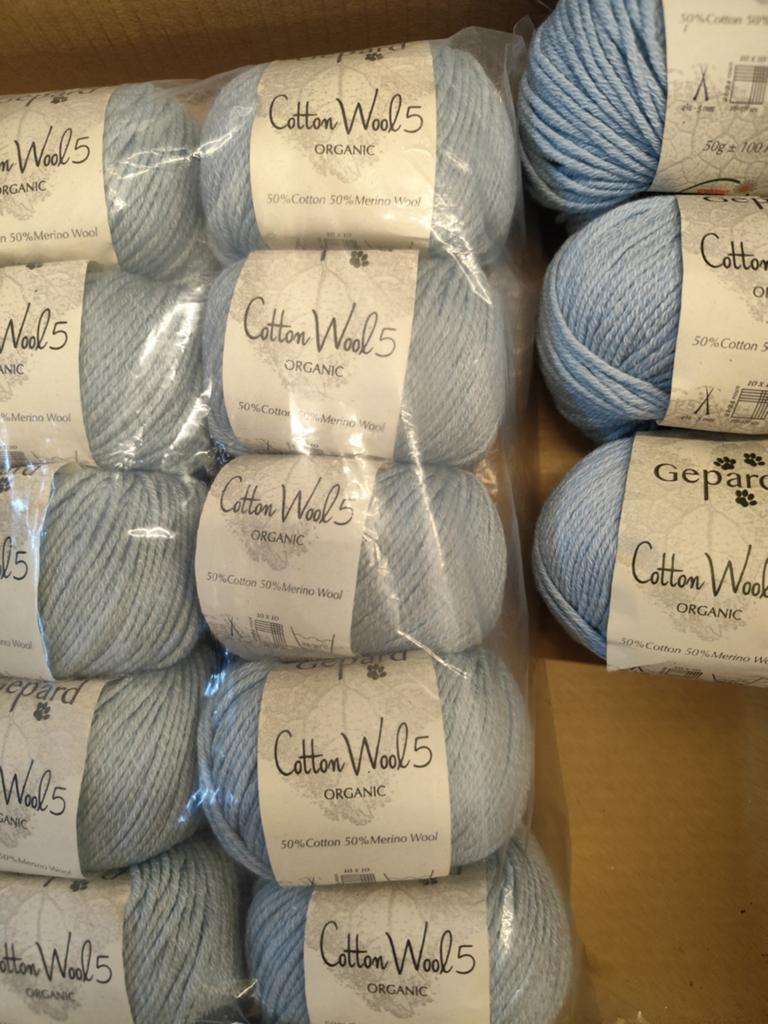 Brei - haakgaren.Cotton Wool 5. Organic., Hobby en Vrije tijd, Breien en Haken, Ophalen, Nieuw