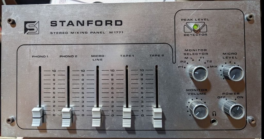 Stanford M1771 mengpaneel met PSU, Ophalen of Verzenden, Gebruikt, 5 tot 10 kanalen, Microfooningang