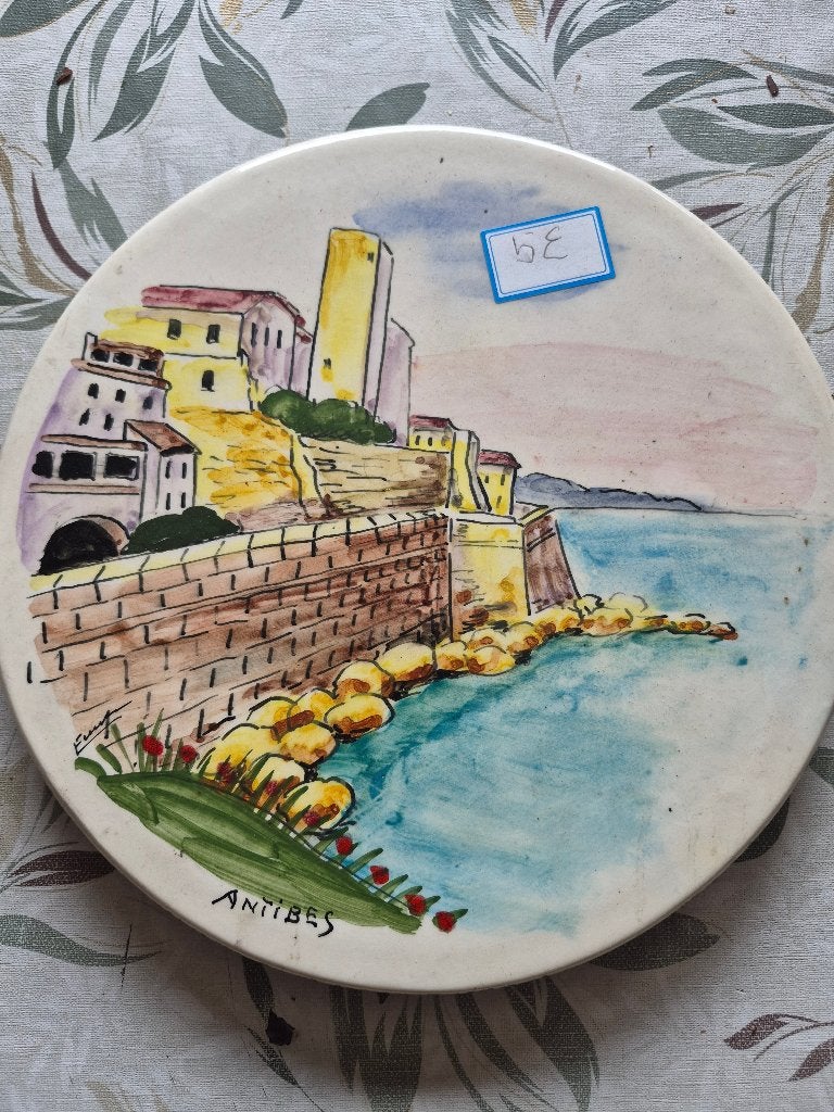 Assiette décorative (peinture peinte à la main), Antiquités & Art, Enlèvement