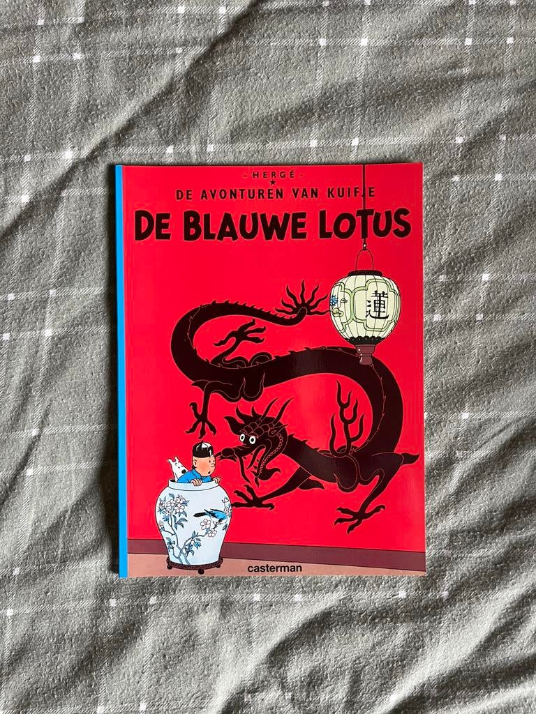 Tintin de blauwe lotus, Eén stripboek, Ophalen of Verzenden, Zo goed als nieuw