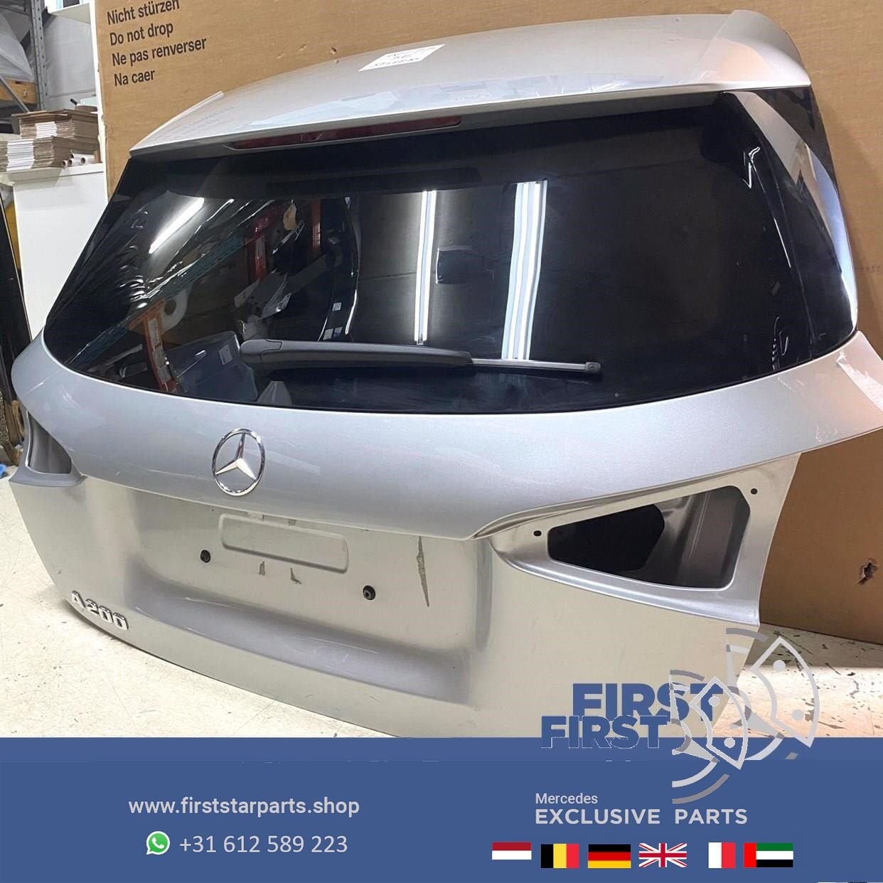 W177 ACHTERKLEP ZILVER GRIJS COMPLEET origineel Mercedes A K, Arrière, Haillon arrière, Utilisé, -