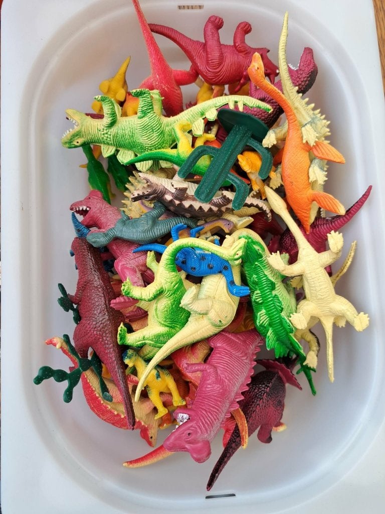 verscheidene plastic dinosaurussen + draken te koop, Ophalen