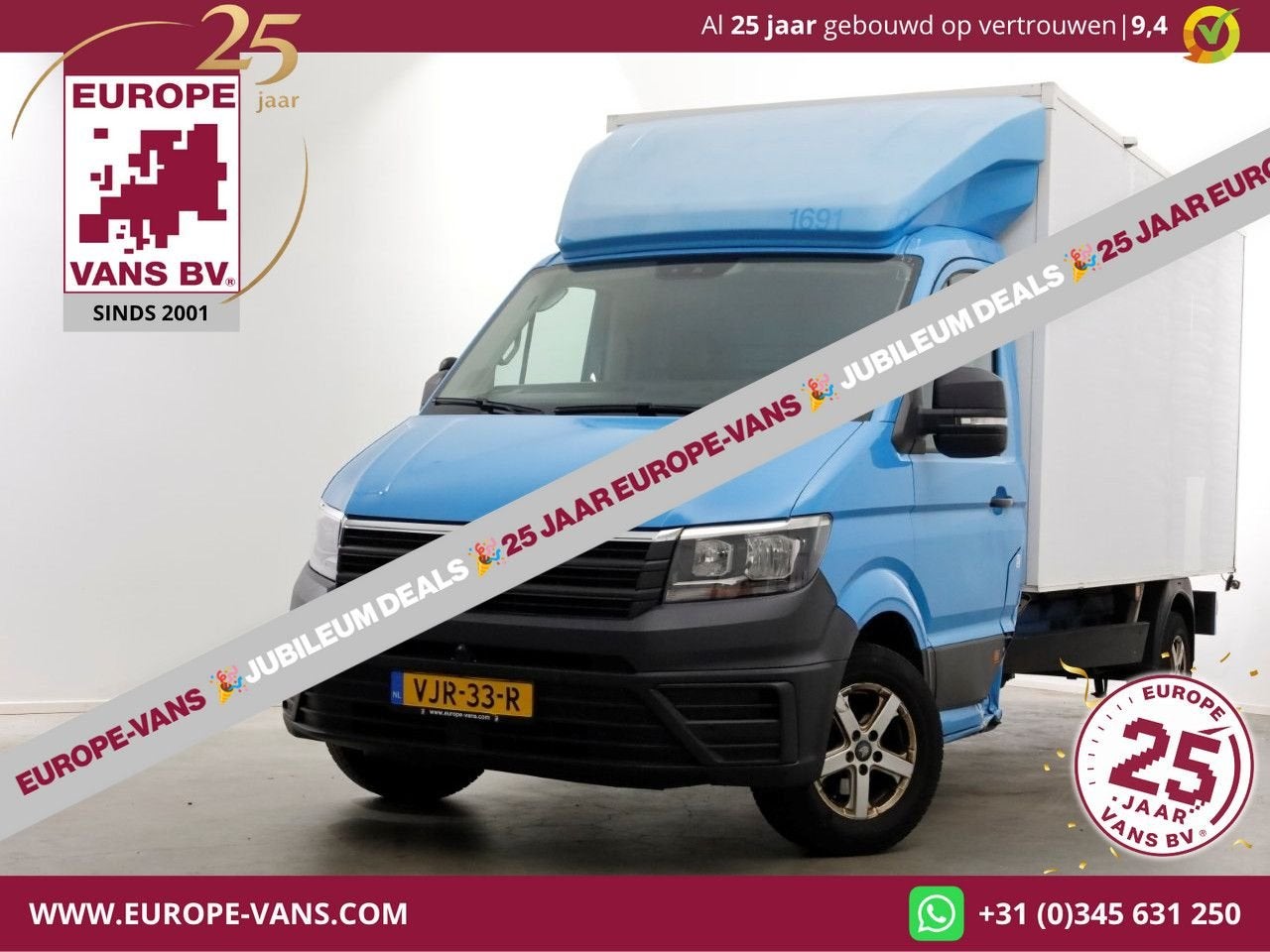 Volkswagen Crafter 35 2.0 TDI E6 Bakwagen met achterdeuren 2, ABS, Blauw, Bedrijf, Onderhoudsboekje