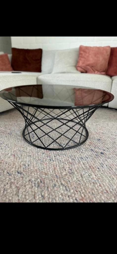 Salontafel (blad glas), Huis en Inrichting, Tafels | Salontafels, Ophalen, Zo goed als nieuw, Glas