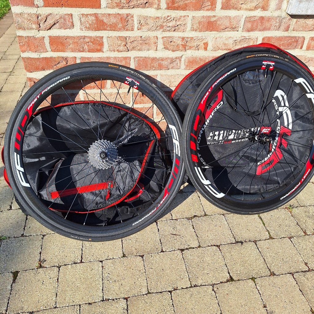 Carbon racefietswielen FFWD 45mm, Fietsen en Brommers, Gebruikt, Racefiets, FFWD, Carbon