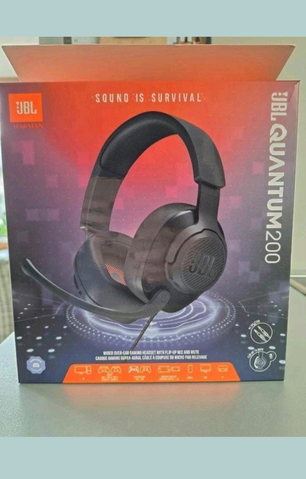 JBL Quantum 200 headset, JBL, Ophalen of Verzenden, Zo goed als nieuw, Gaming headset