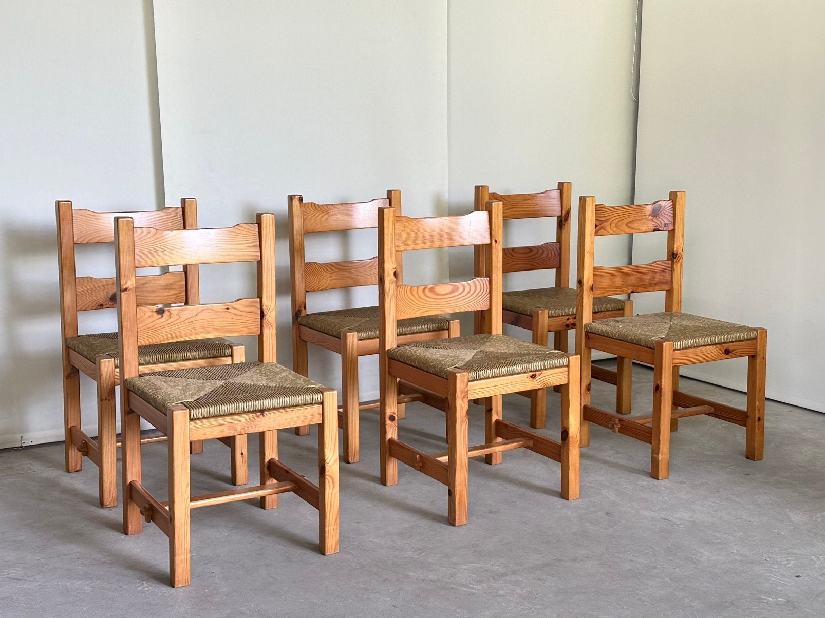 Scandinavische eetkamerstoelen 1980s, Ophalen, Hout