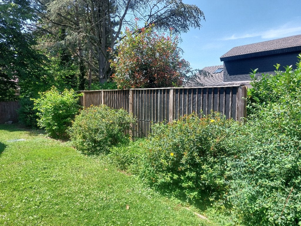 Geluidswerende tuinafsluiting 34 m², 18 panelen, Tuin en Terras, Schuttingen, Gebruikt, Hout, 1 tot 2 meter, 6 meter of meer, Ophalen