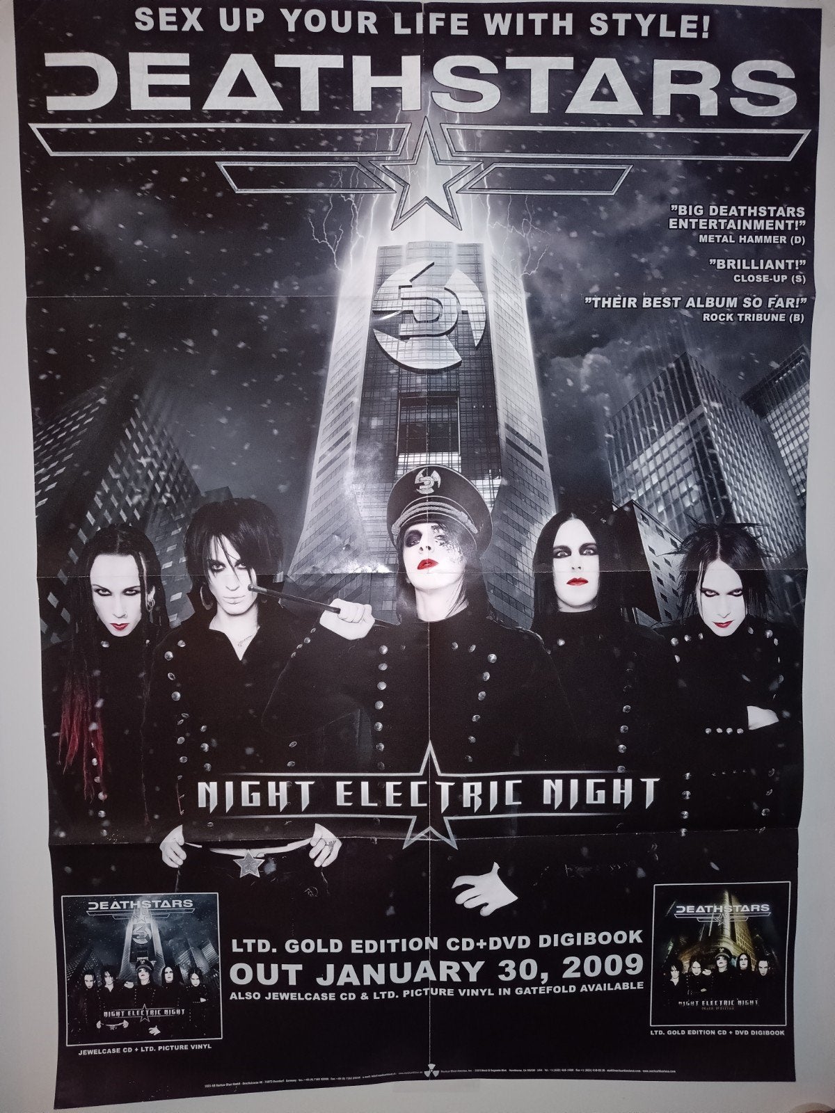 Deathstars poster, Ophalen of Verzenden, Zo goed als nieuw, Rechthoekig Staand, Muziek