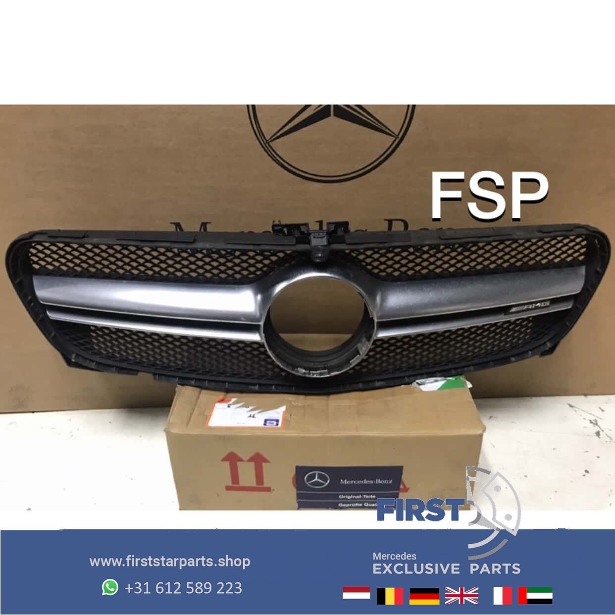 W156 X156 GLA 45 AMG FACELIFT GRILLE Mercedes 2016-2020 GLA4, Gebruikt, -, Ophalen of Verzenden, -