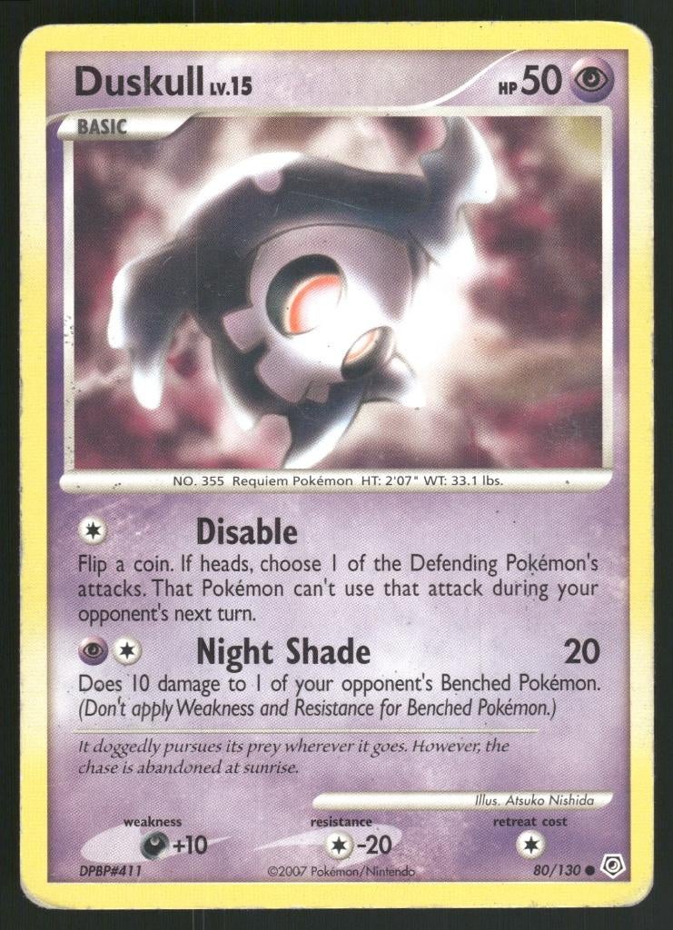 Duskull 80/130 - Diamond &amp; Pearl (Good), Hobby & Loisirs créatifs, Jeux de cartes à collectionner | Pokémon, Utilisé, Envoi