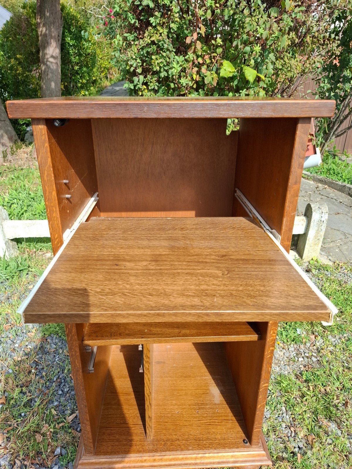 A DONNER Canapé + 2 fauteuils en cuir et meuble en bois, Enlèvement, Utilisé