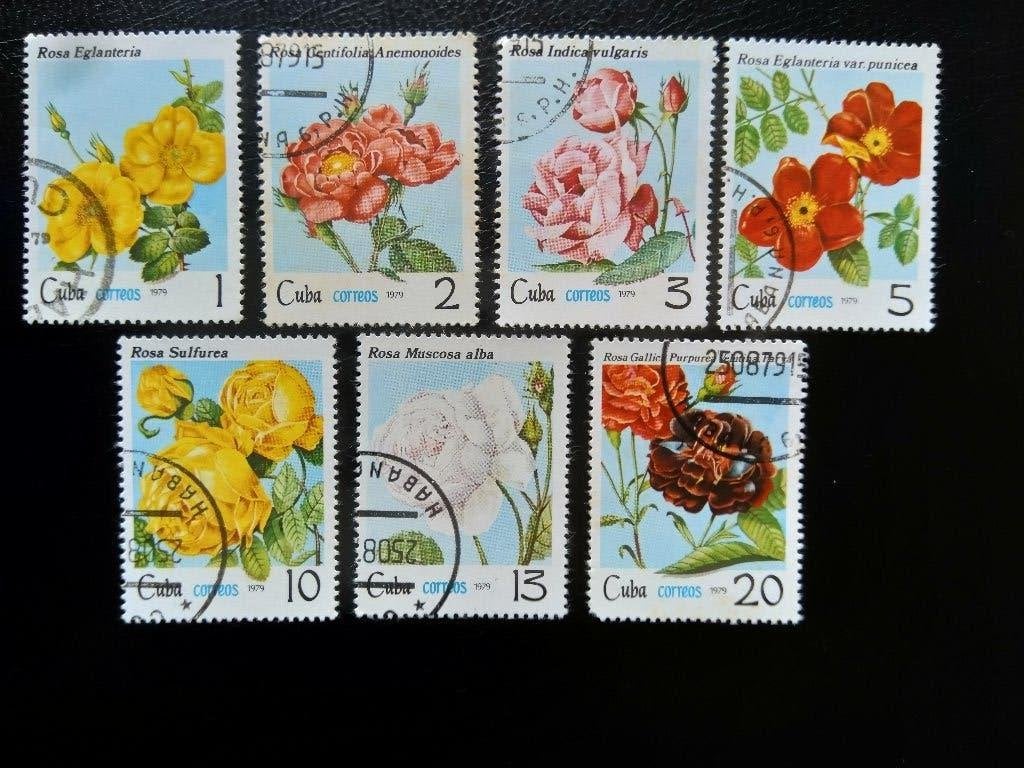 bloemen Cuba 1979, Verzenden, Gestempeld, Dier of Natuur