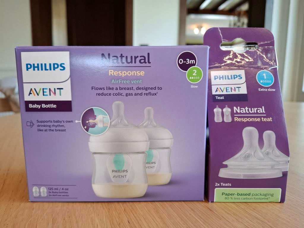 Philips Avent Natural Response 2 zuigflessen 125+2 spenen 1, Kinderen en Baby's, Ophalen