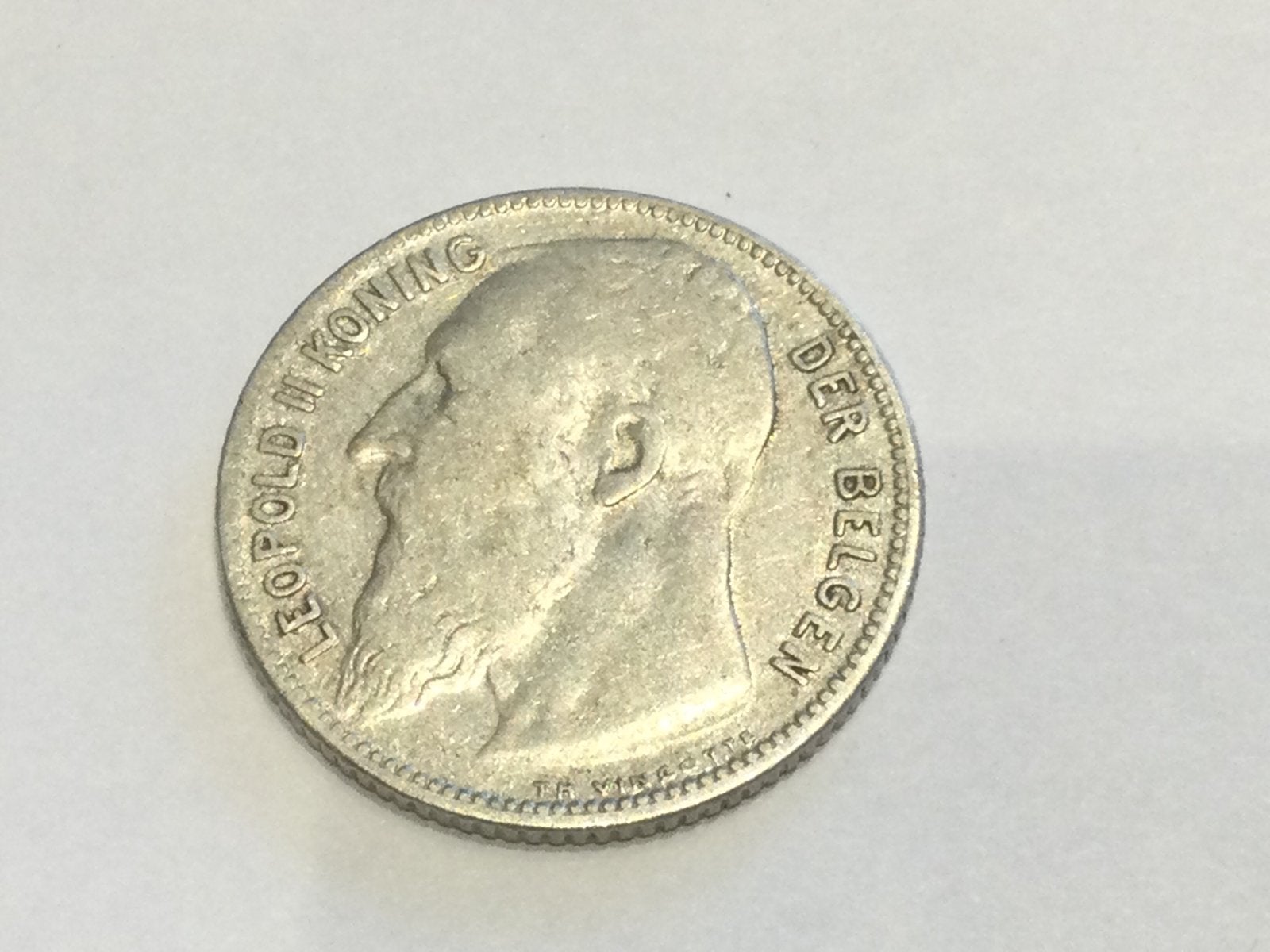 België 1 Frank 1909 Vlaams zilver, Ophalen of Verzenden, Zilver