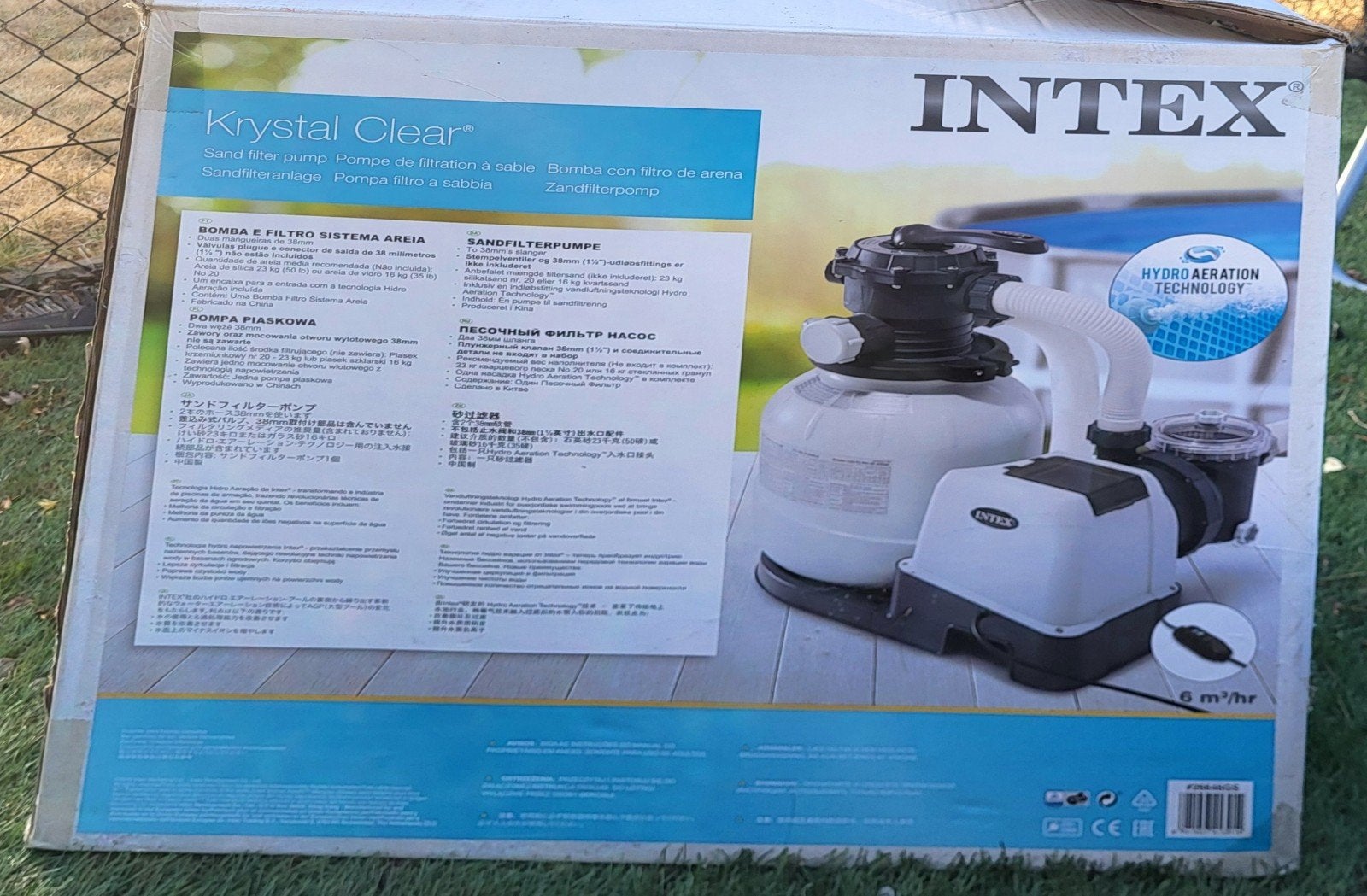 Pompe de piscine Intex 6m³/h avec filtre à sable de 20 kg sf, Jardin & Terrasse, Accessoires de piscine, Enlèvement ou Envoi, Pompe