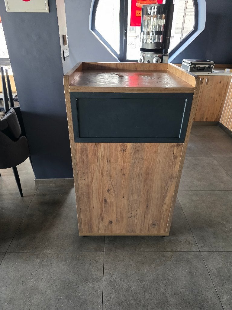 Meuble poubelle professionnel HORECA – Bois & noir, Enlèvement, Neuf, sans emballage