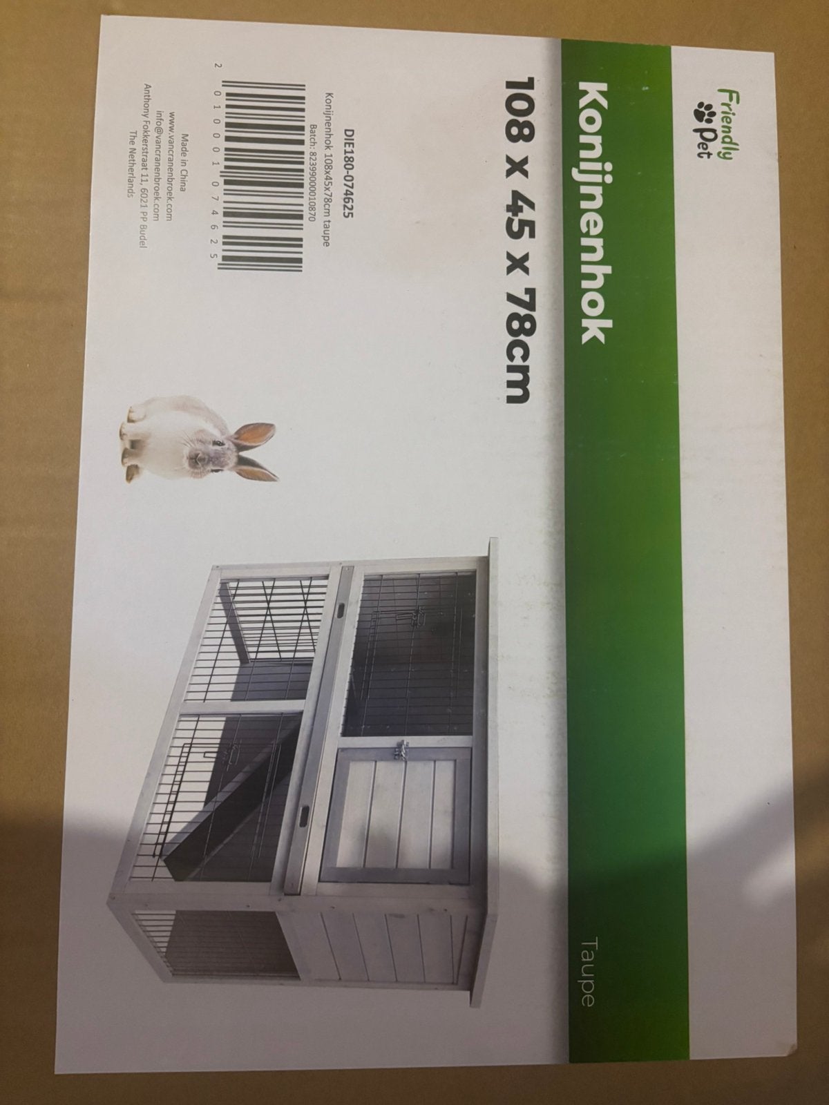 Konijnenhok nieuw, Dieren en Toebehoren, Ophalen, 60 tot 90 cm, Nieuw, Hamster