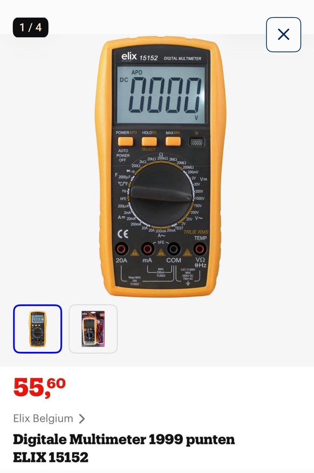 Digitale multimeter, Doe-het-zelf en Bouw, Ophalen of Verzenden, Nieuw, Multimeter