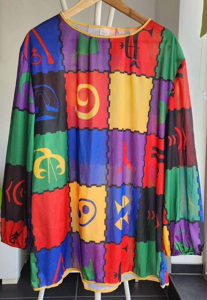 Déguisement Blouse, avec imprimé multicolore.T.54, Enlèvement