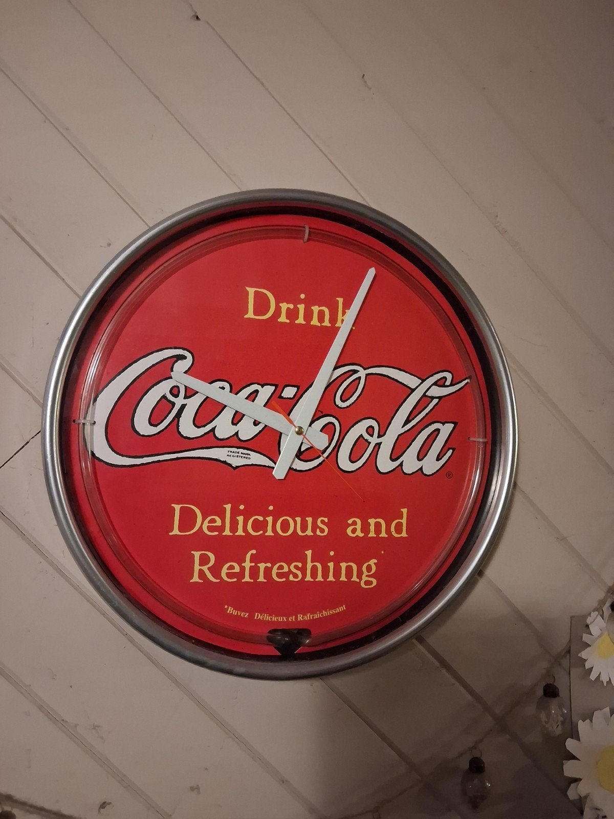 vintage coca cola klok met neonverlichting, Verzamelen, Ophalen