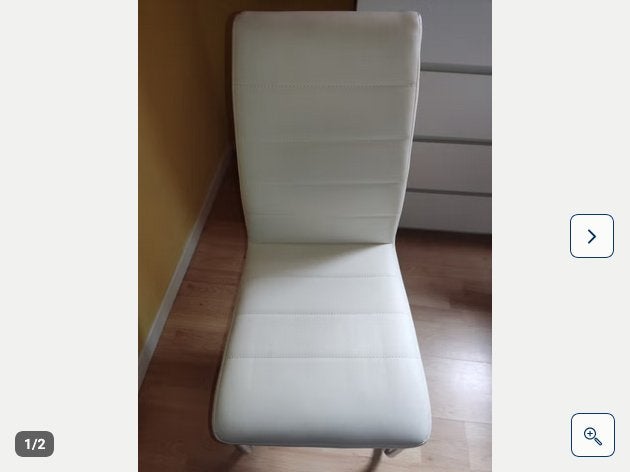 6 x chaises douces blanches, Enlèvement, Comme neuf, Blanc, Cinq, Six Chaises ou plus