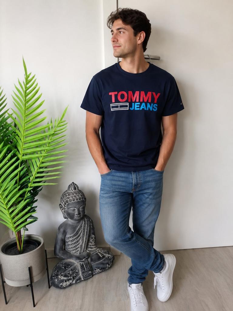 T-shirt Tommy jeans maat L, Ophalen of Verzenden, Maat 52/54 (L)