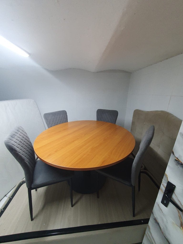 Table + 6 chaises, Gris, Table bois, Enlèvement, Bois